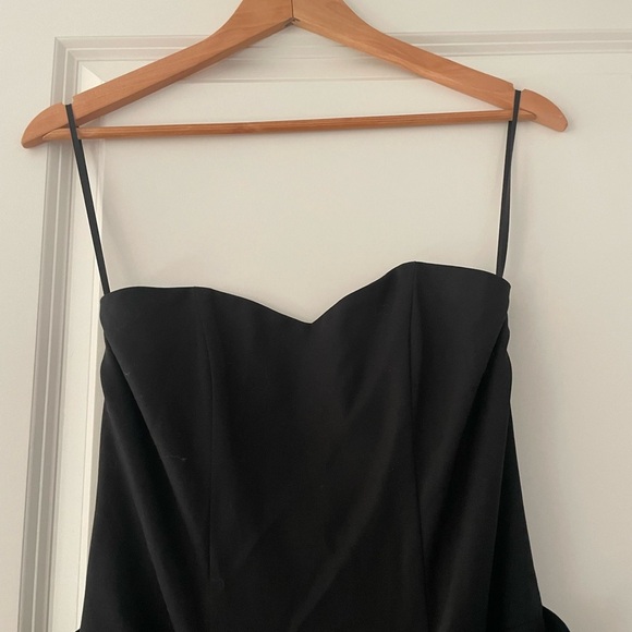 NWT Co Strapless Bustier Corset 100% Cotton Maxi Dress Minimalist Neutral - Picture 3 of 10